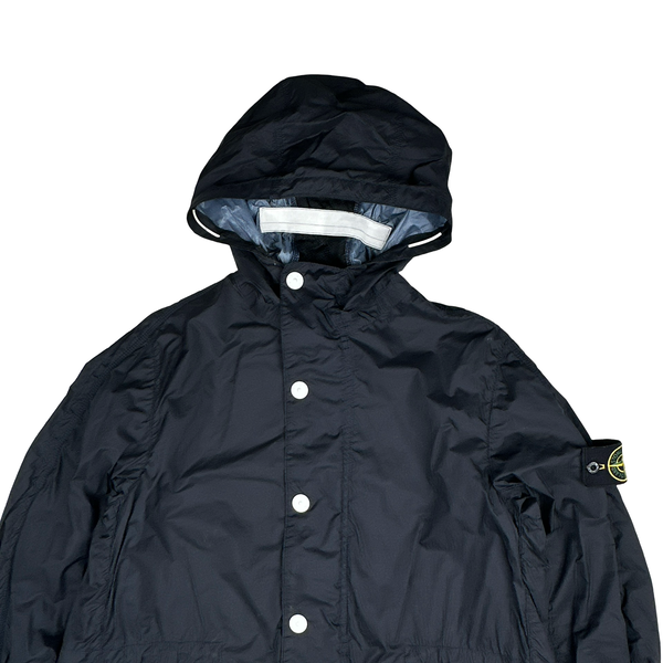Stone Island 2010 Navy Blue Membrana TC Long Jacket - Medium