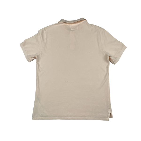 CP Company Salmon Pink Cotton Short Sleeve Polo - Large