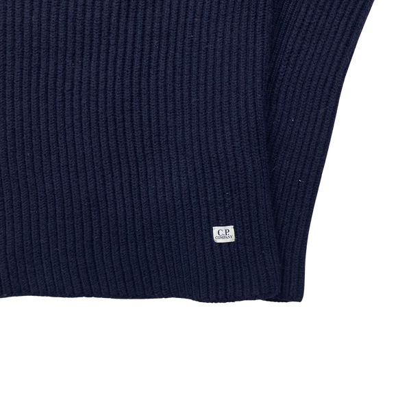 CP Company Navy Thick Ribbed Knit - XL