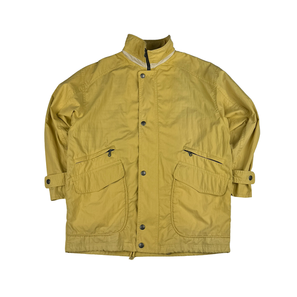 Baracuta Yellow Quilted Zipped Jacket - Large