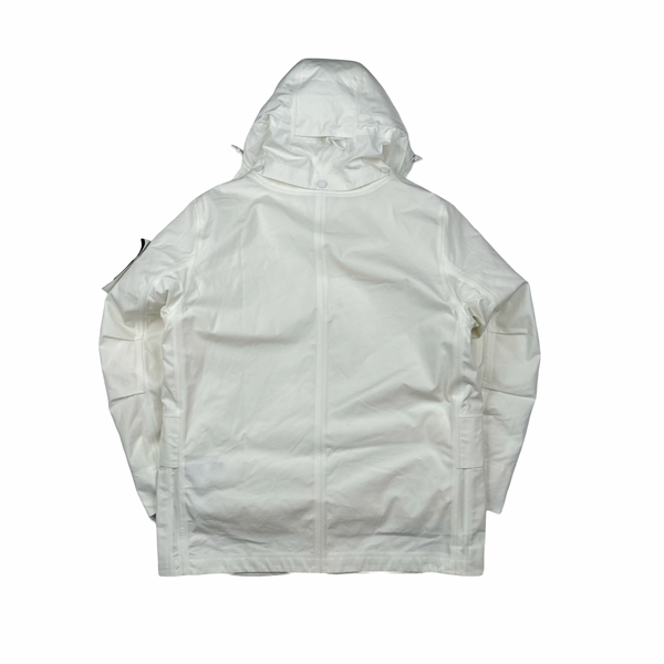 Stone Island 2022 O-Ventile White Ghost Piece Down Dutch Rope Puffer Jacket - Medium