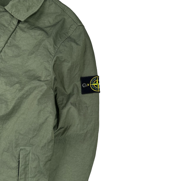 Stone Island Green Tightly Woven Nylon Twill-TC Jacket - Medium