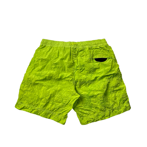 Stone Island Shadow Project 2022 Green Waffle Print Econyl Nylon Metal Shorts - XL