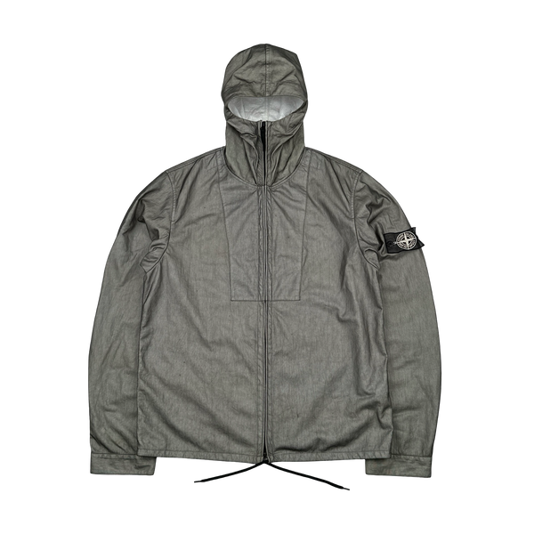 Stone Island 2008 Grey Tyveck Snowflake White Mesh Badge Jacket - Medium