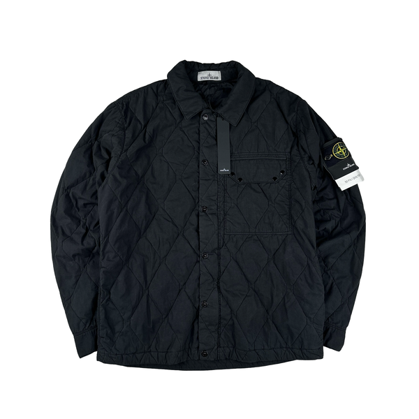 Stone Island 2022 Black 50 Fili Quilted TC Jacket Large Mat's Island