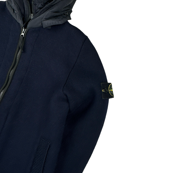 Stone Island 2011 Navy President Knit Heavyweight Jacket - Large