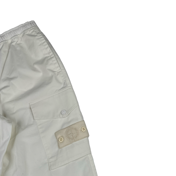 Stone Island 2022 White Ghost Cargo Trousers - 32"