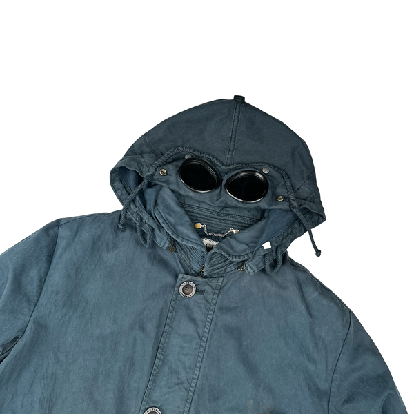 CP Company Vintage Blue Cotton Belted Mille Miglia Jacket - Large