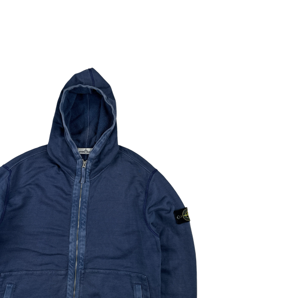 Stone Island 2013 Navy Cotton Zipped Hoodie - XXL