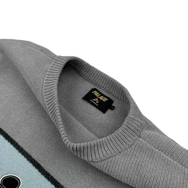 Avirex X Palace Knit Spellout Crewneck Jumper - Large