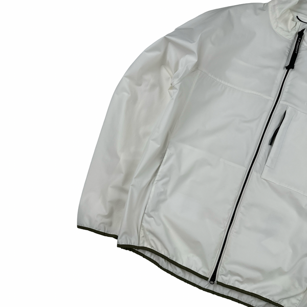 CP Company White Pro Tek Spellout Jacket - Large