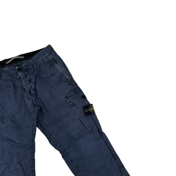 Stone Island 2017 Navy Cotton Twill Cargos - 32"