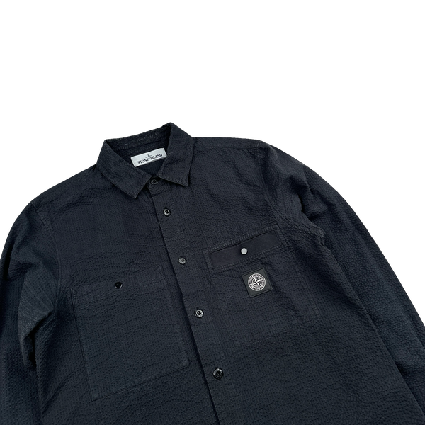 Stone Island 2020 Black 3D Cotton Tela Buttoned Shirt - Small