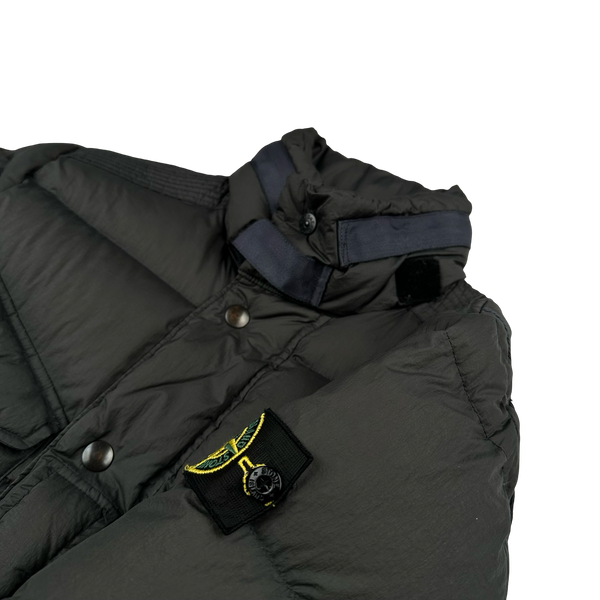 Stone Island 2009 Grey Opaque Nylon Tela Down Puffer - Medium