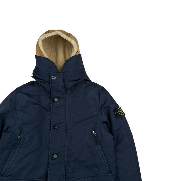 Stone Island 2017 Navy David TC Down Filled Parka Jacket - Small