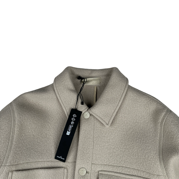 Stone Island 2024 Cashmere Blend Heavy Melton  Ghost Jacket - Large