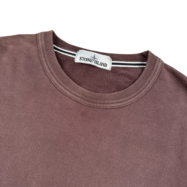 Stone Island 2015 Plum Cotton Crewneck Sweatshirt - Medium