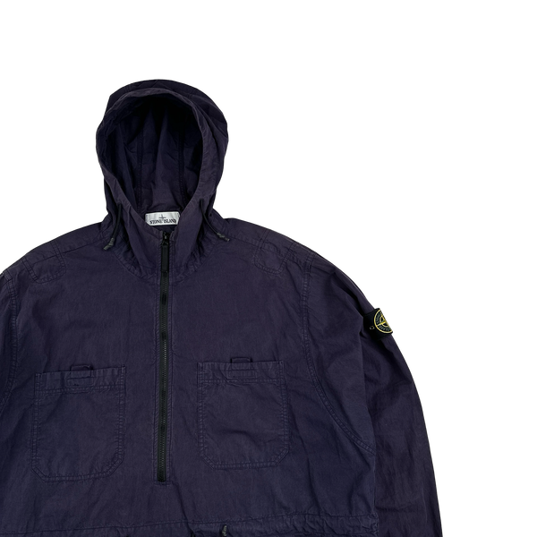 Stone Island 2017 Purple Hooded Cotton Zipped Overshirt Smock - XL