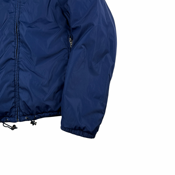 Prada Blue Reversible Red Tab Zipped Jacket - Medium
