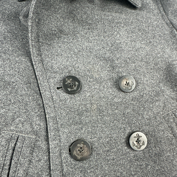 Burberry Brit Navy Nova Check Lined Trench Coat - Large