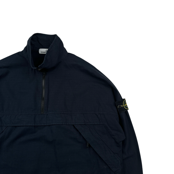 Stone Island 2021 Navy Cotton Ripstop Smock Pullover - Medium