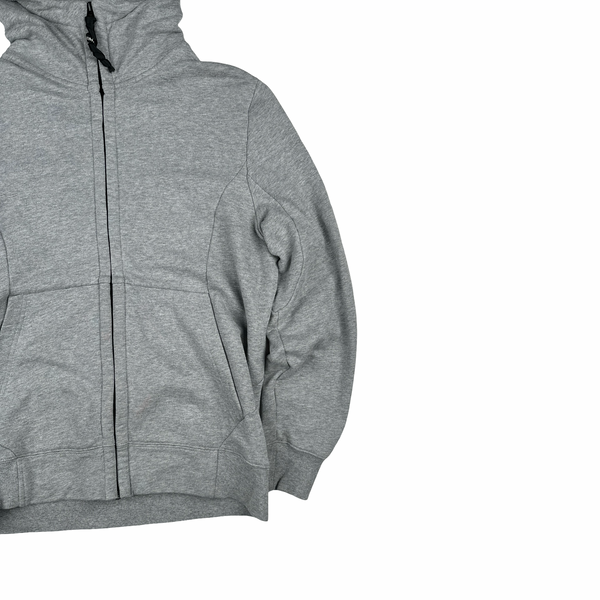 CP Company Grey Cotton Goggle Hoodie - Large