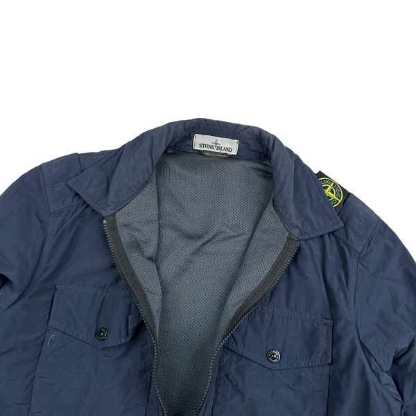 Stone Island 2020 Naslan Navy Double Chest Pocket Overshirt - Medium