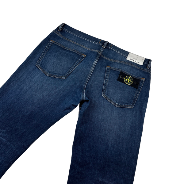 Stone Island Blue Slim Fit Denim Jeans - 36"