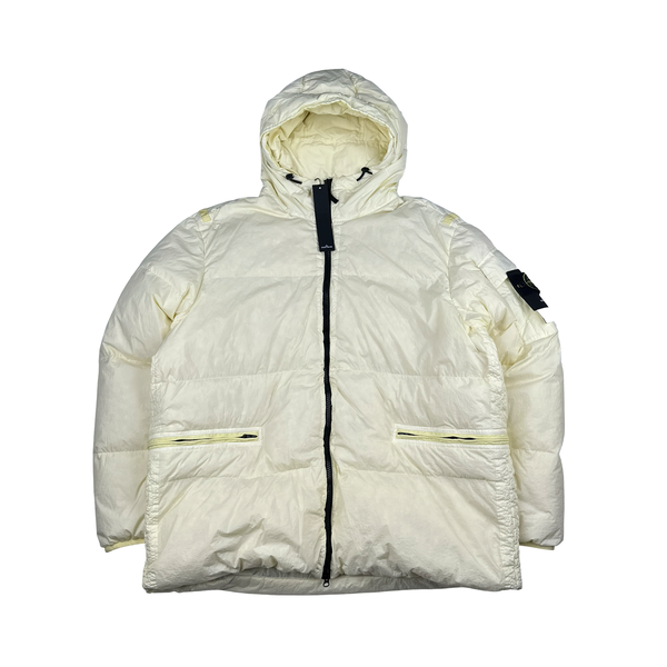 Stone Island 2022 Yellow Crinkle R-NY Down Puffer Jacket - 3XL