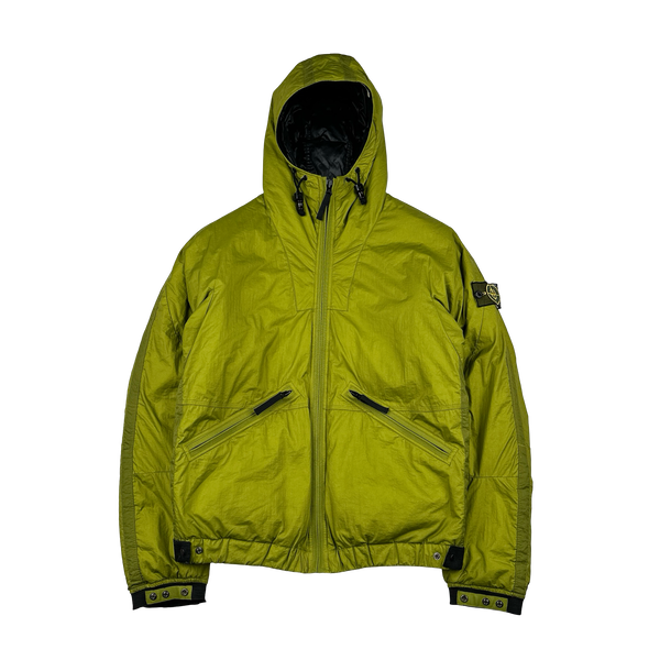Stone Island 2009 Green Down Filled Mesh Badge Puffer Jacket - Large