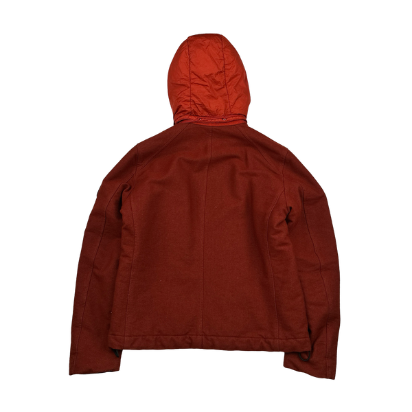 Stone Island Red Saia Doppia Faccia Winter Jacket - Large