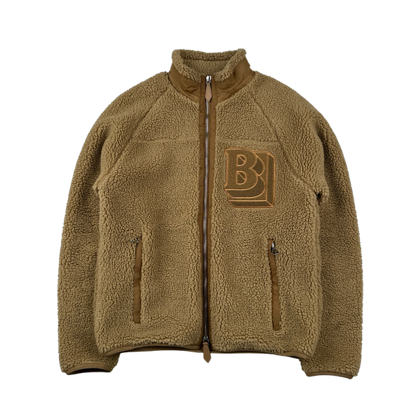 Burberry Emblem Teddy Fleece Zipped Jumper - Small