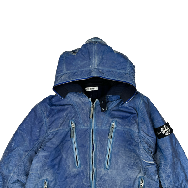 Stone Island 2010 Blue Liquid Reflective Jacket - XL