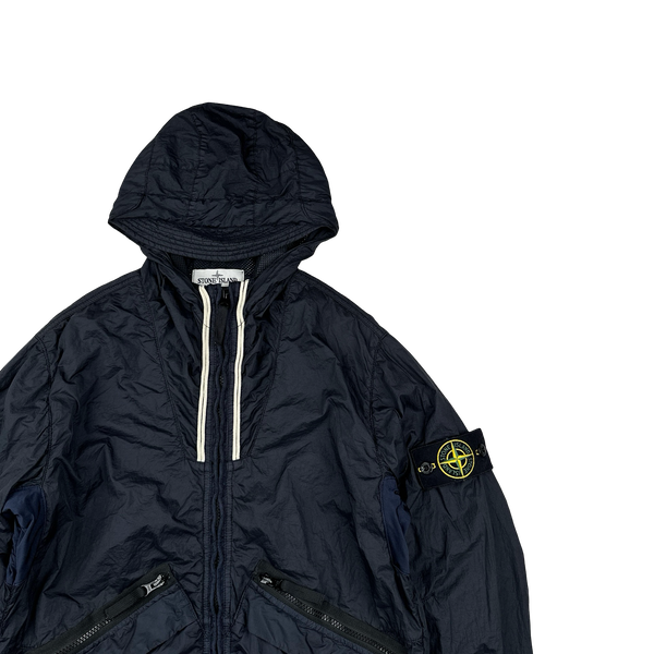 Stone Island 2012 Navy Membrana TC Hooded Jacket - Small