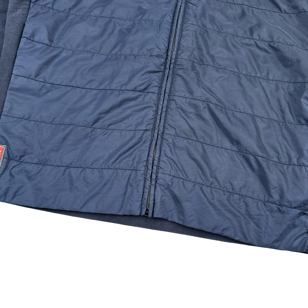 Prada Red Tab Hybrid Navy Quilted Cotton/Nylon Jacket - Large