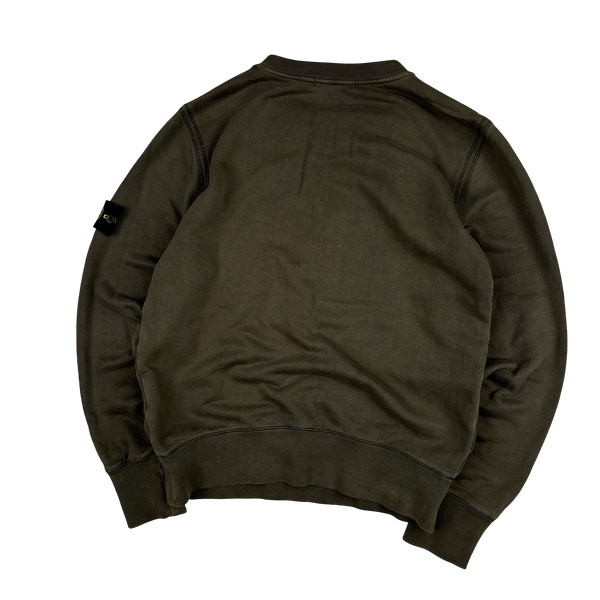 Stone Island 2010 Khaki Crewneck Cotton Jumper - Medium