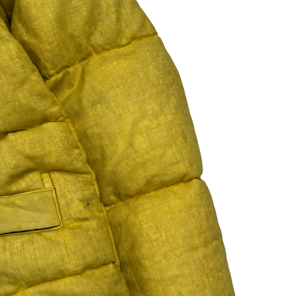 Stone Island 2018 Yellow Lino Resinato Down-TC Puffer Jacket - XXL