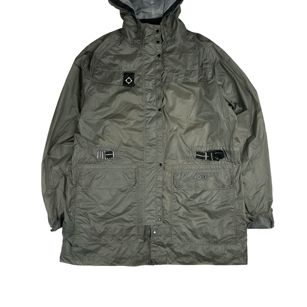 Ma Strum Grey Multi Pocket Long Lightweight Jacket - XL