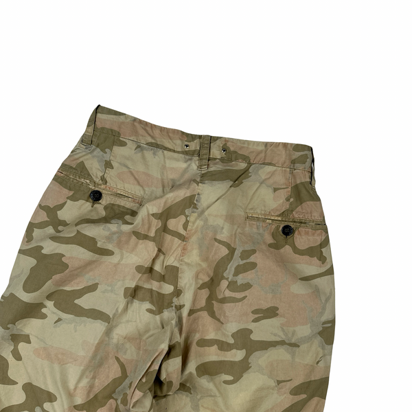 Stone Island 1990s Beige Ice Camo Shorts - 28"
