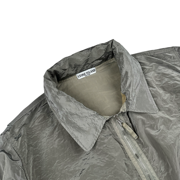 Stone Island 2008 Archive Grey Nylon Metal Bomber Jacket - 3XL
