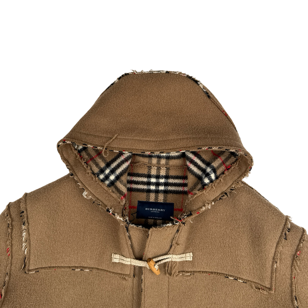 Burberry Lana Wool Blend Hooded Duffle Coat - XL