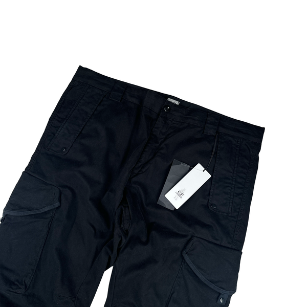 CP Company Black Stretch Ergonomic Fit Cargo Trousers - 3XL