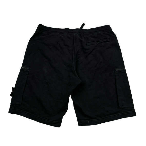Stone Island 2017 Black Cotton Cargo Shorts - XL