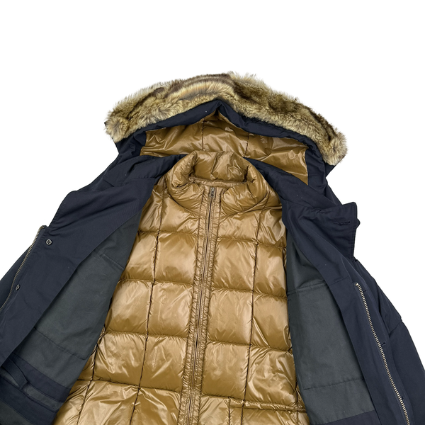 CP Company Navy Down Filled Hooded Parka Jacket - XL