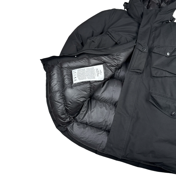 Stone Island 2021 Black Ripstop Gore-Tex Product Technology Paclite Down Jacket - XXL