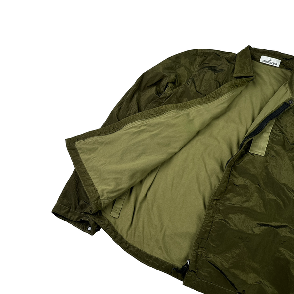 Stone Island 2017 Green Nylon Metal Shimmer Overshirt - Medium