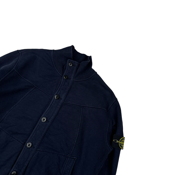 Stone Island 2012 Navy Cotton Buttoned Jumper - Large