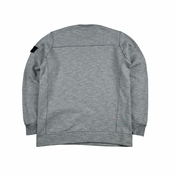 Stone Island Grey Cotton Crewneck Jumper - Medium