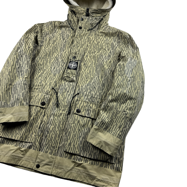 Stone Island 2021 Rain Camo Watro Reflective Parka Jacket - Large