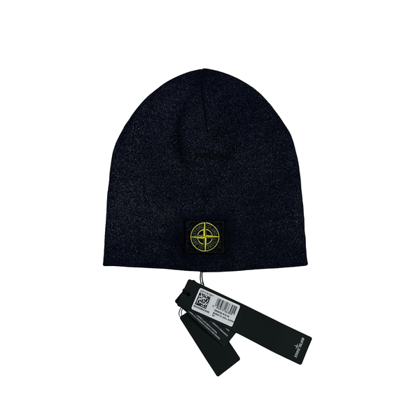 Stone Island X Supreme 2023 Navy Reflective Sprayed Compass Beanie